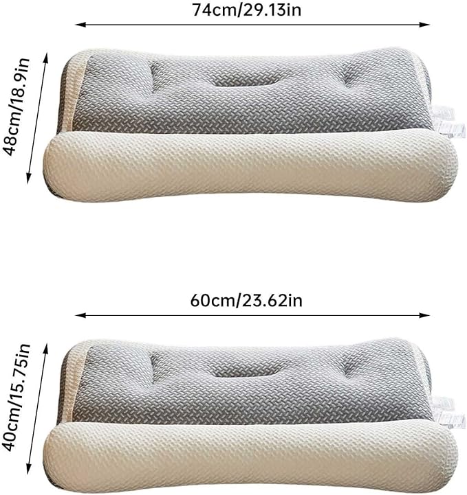 Proease Pillows for Sleep Apnea, Proease Orthopedic Deep Sleep Pilloow, Pro Ease Sleep Apnea Pillow, Ergonomic Pillow for Neck and Shoulder, Proease Piillow for Side, Back, Stomach Sleepers (Grey)