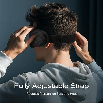 Sleep Mask with Bluetooth 5.4 Headphones, Removable 3D Eye Cups, Timing Sleeping Headphones for Side Sleepers, Wireless Music Eye Mask Speakers for Men, Women, Tech Gifts, Black