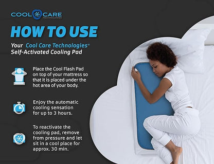 Cooling Pad for Bed - Pressure Activated Gel Provides Instant Relief - Ideal for Fevers, Hot Flashes, Night Sweats