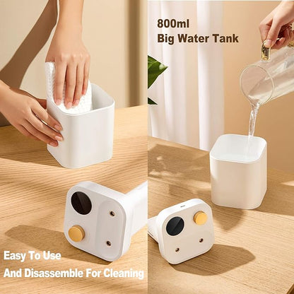 Portable Cordless Plant Humidifier 800ml Orfonbi, Battery Operated Small Cool Mist Humidifiers for up to 8 Hours, 28db Quiet, USB Rechargeable Mini Humidifier for Baby, Bedroom, Home, Office Green