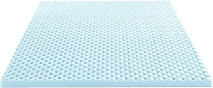 Best Price Mattress 3 Inch Egg Crate Memory Foam, Cooling Gel Infusion, King Mattress Topper, Dorm Essentials, Blue