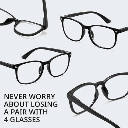 BLS BLUES Reading Glasses for Women for Home, Office & Driving - HD Clear Readers with Blue Light Blocking Protection