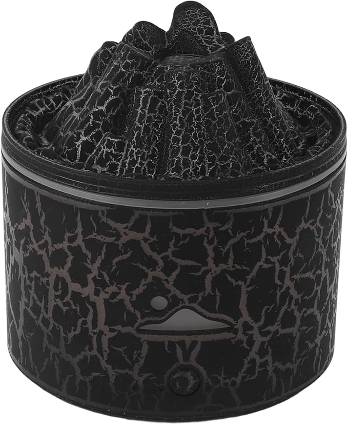 Volcano Diffuser 5V 180ml Aromatherapy Mystical/Fantasy Humidifier with Auto Shutoff for Home & Office – Unique Volcano Mist Effect & 7 Color Mood Light (Black)