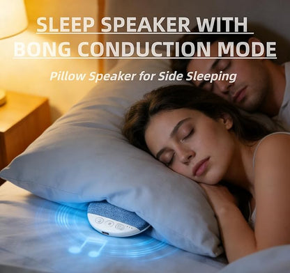 Bluetooth Pillow Speaker for Sleeping, Under Pillow Speaker with Sleep Timer & White Noise, Thin Speaker for Bed, Hi-Fi Sound, 48H Battery, Type-C, Private Listening for Adults & Kids (Pro)
