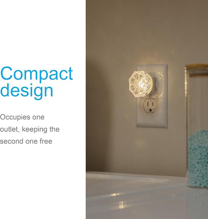 GE Jewel LED Night Light, Plug-in, Always on, Warm White, UL-Certified, Energy Efficient, Ideal Nightlight for Bedroom, Bathroom, Nursery, Hallway, Kitchen, 85094, 4 Pack