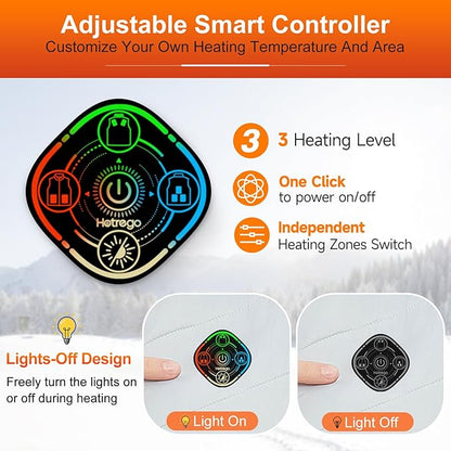 Heated Vest Women with Battery Pack Included, Smart Controller, Lightweight Electric Heating Jacket, Light Out Design