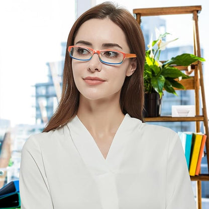 Kerecsen Reading Glasses 5 Pairs Fashion Ladies Readers Spring Hinge with Pattern Print Eyeglasses for Women (Mix Color -2, 3.50)