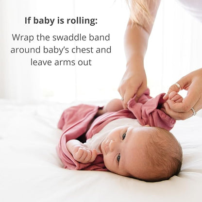 Dreamland Baby Viscose Swaddle Blanket (0-6 Months). 1.0 TOG Ultra Soft Swaddle Blanket w/Built in Band. 97% Viscose, 3% Spandex (Grey). Mom-Owned US Business, Premium Materials