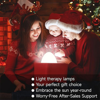 13,000 Lux Daylight Lamp, UV-Free Flicker-Free Light Therapy Lamp with 3 Color Temperatures, Dimmable Desk Light with Timer & Remote for Mood, Energy & Concentration, Home Office
