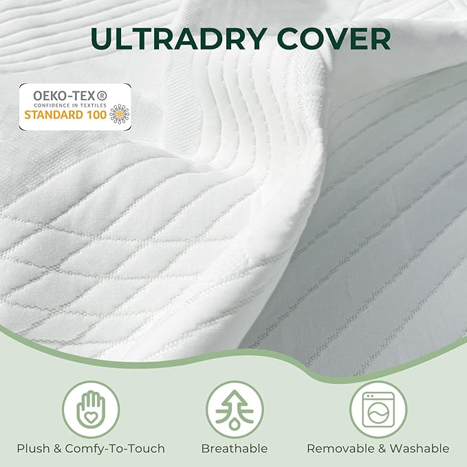 4 Inch Cal King Firm Mattress Topper, Extra Firm Memory Foam Bed Topper for Pain Relief, Cooling Gel-Infused & Removable Cover, CertiPUR-US & Oeko-Tex Certified