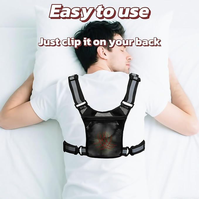 Sleep Position Trainer, Positional Sleep Apnea Device with Adjustable Vest & Ball - Prevent Back Sleeping Device, Slumber Bump Trainer for Positional Therapy for Sleep Apnea Snore Reducing Aids