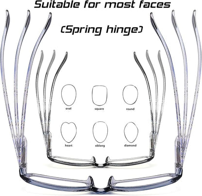 Reading Glasses for Women with Spring hinges 2.75 Lightweight Computer Readers with Blue Light Protection and Case