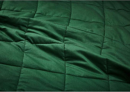 RelaxBlanket King Size Weighted Blanket | 80''x90'',30lbs | for Single or Double | Premium Cotton Material with Glass Beads | Dark Green