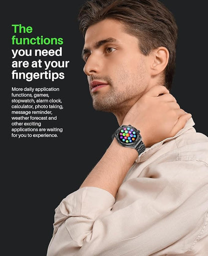 EarlySincere Smart Watch with Bluetooth Call,1.39" Smartwatches for Men Women, Fitness Watch with Blood Oxygen/HR/Sleep, IP67 Waterproof for Android iOS Black