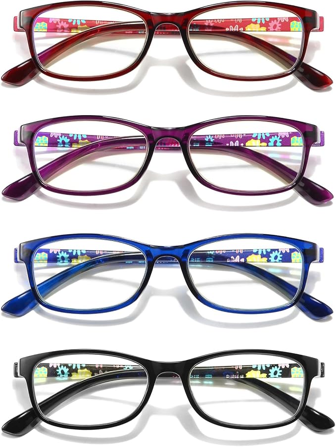Reading Glasses for Women Blue Light Blocking Computer Readers, Flexible Eyeglasses Anti Eyestrain/Glare/UV