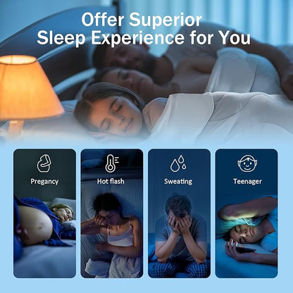 Soft Cooling Comforter Blanket for Hot Sleepers, Full/Queen, Double-Sided Cold Blanket for Night Sweats, All-Season Cooling Comforter, Silver Gray, 90''x90''