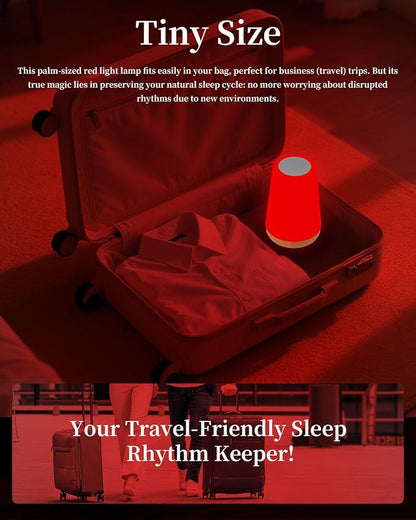 TLAOTNIY Red Light for Sleep Aid LampBlue Light Blocking Dimmable for Stress Relief Relaxation Travel Meditation and Yoga, 670nm Red Lamp (F-1 Pack)