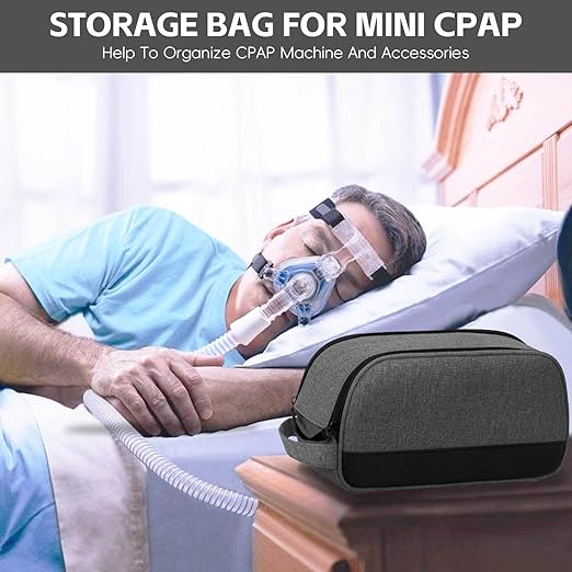 CPAP Travel Bag Compatible with ResMed AirMini Machine & Accessories, Portable CPAP Equipment & Supplies Carrying Bag, Compact CPAP Organizer Storage Bag with Compartments,Black (Bag Only)