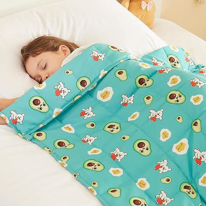 HOSUKKO Weighted Blanket - 5 lbs Green Avocado Heavy Blanket - Breathable Blanket(36 * 48 inches, 5 lbs)