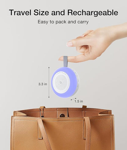 Portable Sound Machine for Baby,LEICEX White Noise Machine,33 Soothing Sound 10 Colors Night Light Sleep Machine for Baby Kids,Timer and Memory, Travel Sound Machine for Sleep Office Privacy Travel