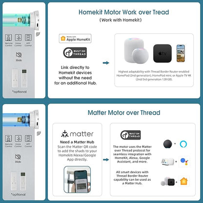 Motorized Shades,Smart Blinds with Remote,100% Blackout Roller Blinds,Work with Google Assistant,Homekit,Automatic Shades,Custom Widths from 16" to 110",Vinyl Light Grey