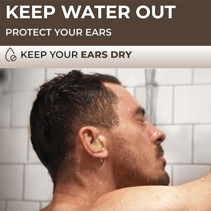 Peace&Quiet Wax Ear Plugs for Sleeping, Swimming - 50 Noise Cancelling Silicone Gel Wax Earplugs for Sleep and Swimmers, Sound Blocking 32Db, (50-Pillows), Color: Skin Tone