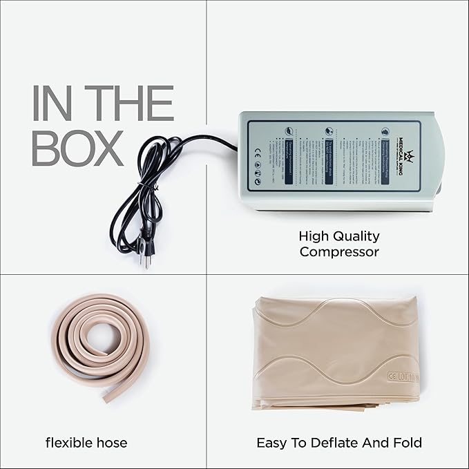 Alternating Air Pressure Mattress Pad with Electric Quiet Pump System for Hospital, Home Use