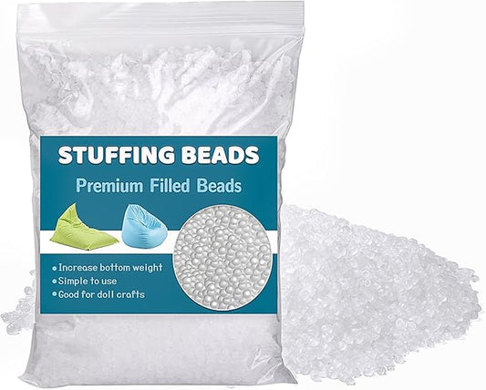 300g/10.58oz Premium Stuffing Beads, Stuffing for Stuffed Animals, Sandbags, Filled Beads Weighted Stuffing Bead for Halloween Christmas Craft DIY Decor