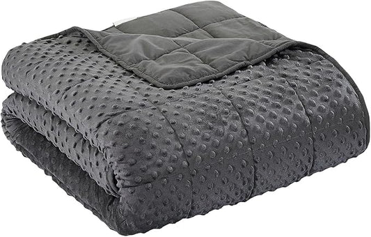 Weighted Blanket for Kids, Comfortable and Soft Throw Weighted Blanket with Premium Glass Beads for All Season 5 lbs 40"x60" Dark Grey