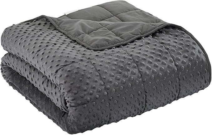 Weighted Blanket for Women and Men, Comfortable and Soft Throw Weighted Blanket with Premium Glass Beads for All Season 15 lbs 48"x72", Grey