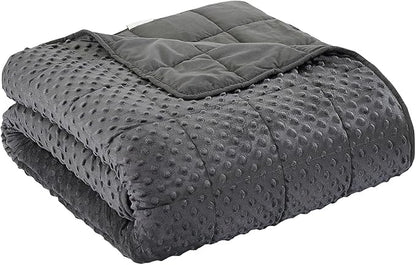 Weighted Blanket for Women and Men, Comfortable and Soft Throw Weighted Blanket with Premium Glass Beads for All Season 15 lbs 48"x72", Grey