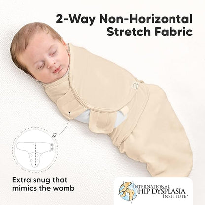 3-Pack Organic Baby Swaddle Sleep Sacks - Swaddles for Newborns, Infant 0-3 Months, Baby Girls, Boys, Soft & Snug Newborn Sleep Sack, Nursery Swaddling Blankets (Terracotta, OS)