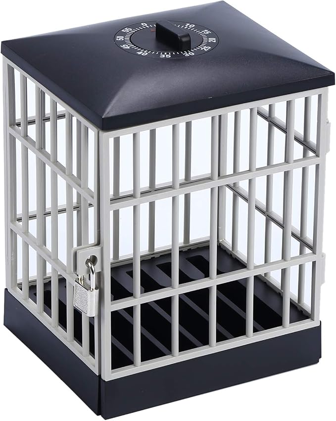 ruixin Mobile Phone Jail - Smart Phone With Timing, Cell Phone Jail, Phone Lock Box, Phone Jail, Timed Lock Box, Used In Classrooms, Homes, Meeting Rooms, Offices (15CMX13CMX23CM)