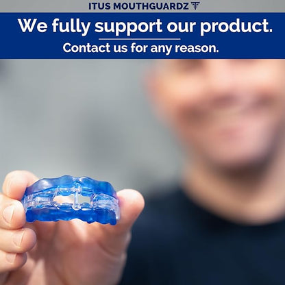 SilentZPro (BlueTech)– USA Designed & FDA-Cleared Anti Snoring Mouthguard – Fully Adjustable Anti Snore Mouthpiece with Patented Design for a Silent Night`s Sleep, Medium