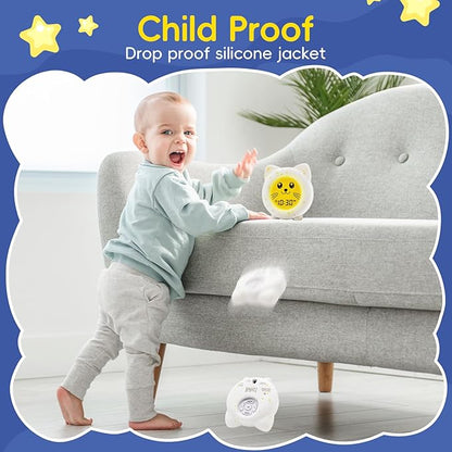 B&H Sleep Trainer Clock for Toddler, Cute Kids Ok to Wake Alarm Clock, Drop Proof, Rechargeable Young Children Night Light, Science-Backed Lighting for Peaceful Sleep and Ready to Wake Mornings