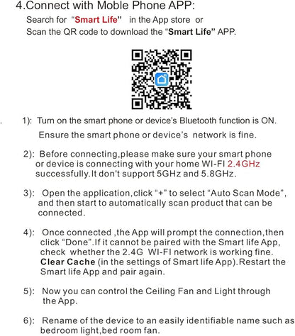 Universal Smart WiFi Ceiling Fan Remote Control Kit, Compatible with Alexa, Google Assistant and Smart Life App, No Hub Required Small Size WiFi KIT