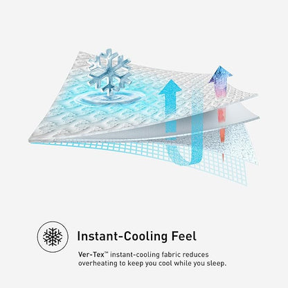 Bedgear Ver-Tex Cooling Split King Mattress Protector - Waterproof and Instant Cooling Mattress Cover for Bed - Deep Pockets and Adjustable Base Friendly - Hypoallergenic