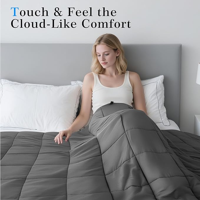 Weight Heating Pad, Electric Heated Blanket for Adult, Heavy Blanket, Breathable with Premium Glass Bead, Machine Washable(Twin Size)