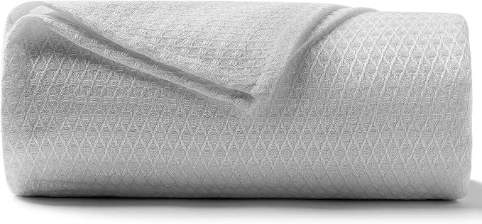DANGTOP Cooling Blankets, 100% Rayon Derived from Bamboo, Absorbs Body Heat to Keep Cool on Warm Night, Ultra-Cool Lightweight Blanket(79x91 inches, Grey)