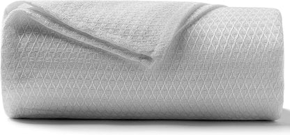 DANGTOP Cooling Blankets, 100% Rayon Derived from Bamboo, Absorbs Body Heat to Keep Cool on Warm Night, Ultra-Cool Lightweight Blanket(79x91 inches, Grey)