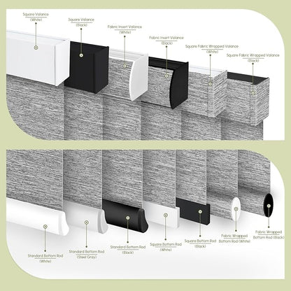 FineTell Motorized Blinds with Remote, 100% Blackout Roller Shades Compatible with Alexa,Apple Homekit,Google Home APP and Voice Control, Customized Electric Blinds (100% Blackout Dreamy Dark Grey)