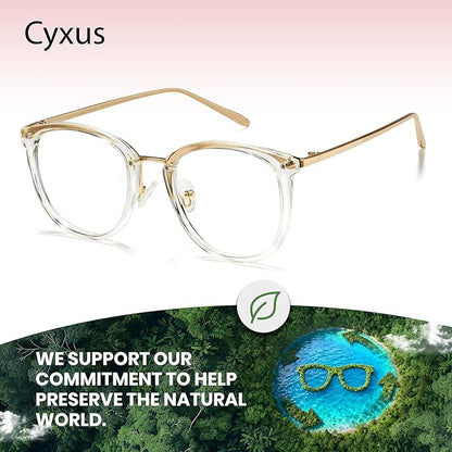 Cyxus Blue Light Glasses for Woman, Fashion Computer Glasses on Office Reduce Eye Strain Anti Migraine for Working Reading