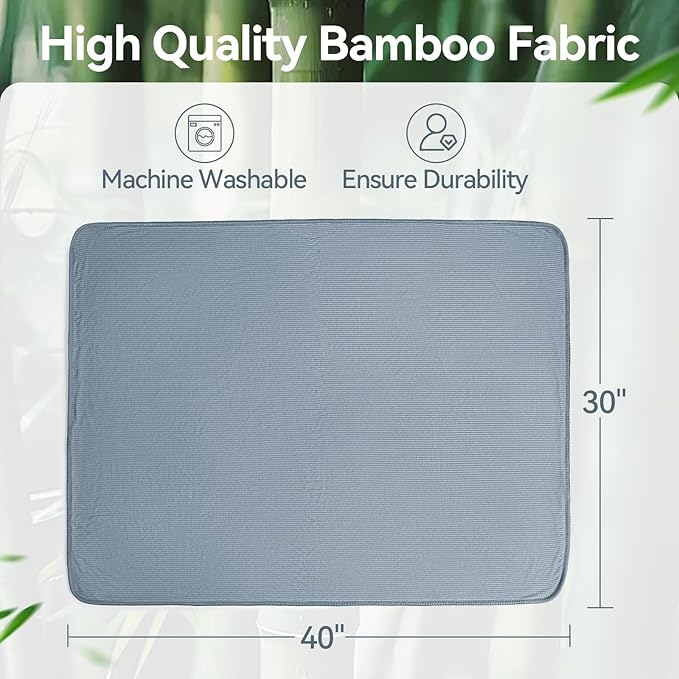 Ultra-Soft Rayon Made from Bamboo Baby Blanket - 30x40 Inches Double-Layer Swaddle Blanket, Breathable & Hypoallergenic, Lightweight Nursing Cover, Stroller Blanket for Infants & Toddlers