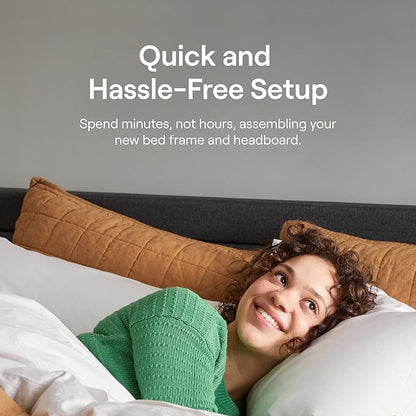 Siena 10” King Hybrid Firm Mattress with Bed Frame - Grey - Memory Foam & Innerspring System - Premium Pressure Relieving Layers - 180-Night Trial - 10 Year Mattress Warranty - Easy Assembly