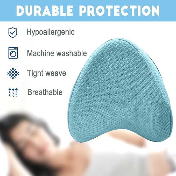 xcivi Pillowcase for Contour Memory Foam Side Sleeper Support Pillow, Pillowcase for Knee Pillow, Pillow Cases for Side Sleeper Pillow, Pillow Cover (Blue)