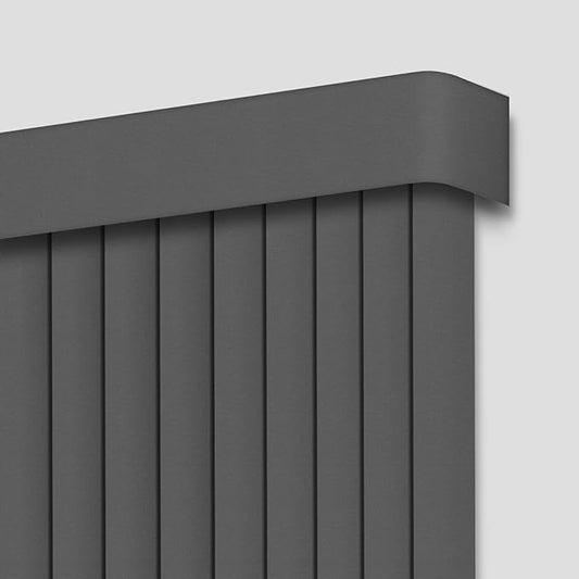 Cordless Vertical Blinds Window Blind, Blackout Fabric Vertical Blind, Energy Saving UV Protection Noise Reduce Vertical Blinds for Sliding Glass Doors, Patio Doors, Pure Dark Grey