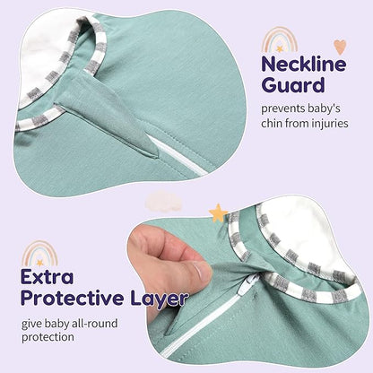 PuppyPaws Baby Sleep Sack, Transitional Swaddle, Swaddles for Newborns，1.0 Tog Sleep Sack 6-9 Months, Wearable Blanket Baby with 2-Way Zipper