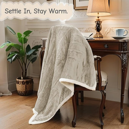Electric Heated Blanket Queen Size 84"x90", Soft Flannel with Dual Controllers & Overheat Protection, 9 Adjustable Heat Settings & 10-Hour Auto-Off Timer, Fast Heating for Winter Comfort, Camel