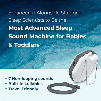 Adaptive Sound Technologies LectroFan Alpha Portable Sleep Sound Machine - Rechargeable White Noise Machine for Crib, Stroller, Car Seat & More - 7 Non-Looping Sounds - for Travel, Bedroom, Nursery