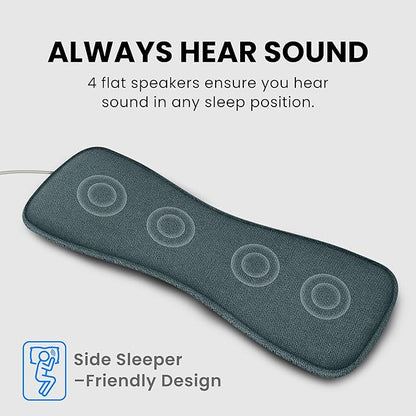 Avantree Slumber 2 – Bluetooth Pillow Speaker for Sleeping with 4 Flat Speakers, Remote Control and Sleep Timer, Built-in White Noise, Soft & Comfortable Design for Side Sleepers, Podcasts & Audiobook